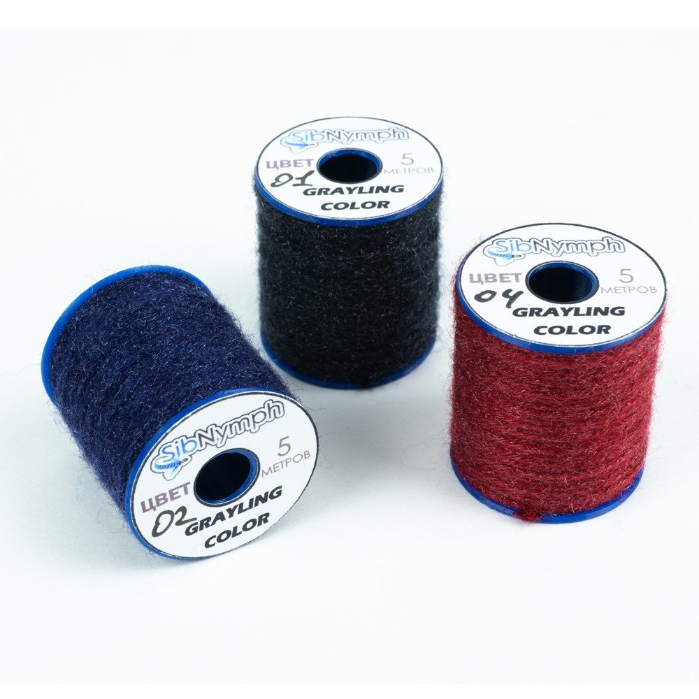Пряжа SibNymph Grayling color Хариусовые цвета 5m