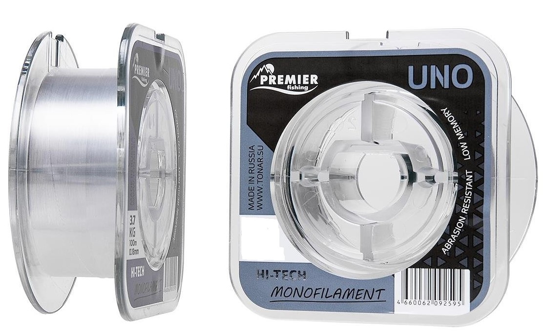 Леска PREMIER Fishing UNO Clear Nylon 100m