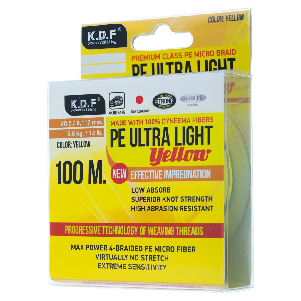 Плетеный шнур KDF Ultra Light Yellow 100m