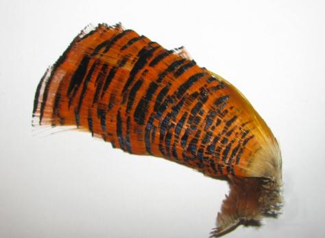 Золотой фазан (шея) Golden Pheasant Tippet Section Natural